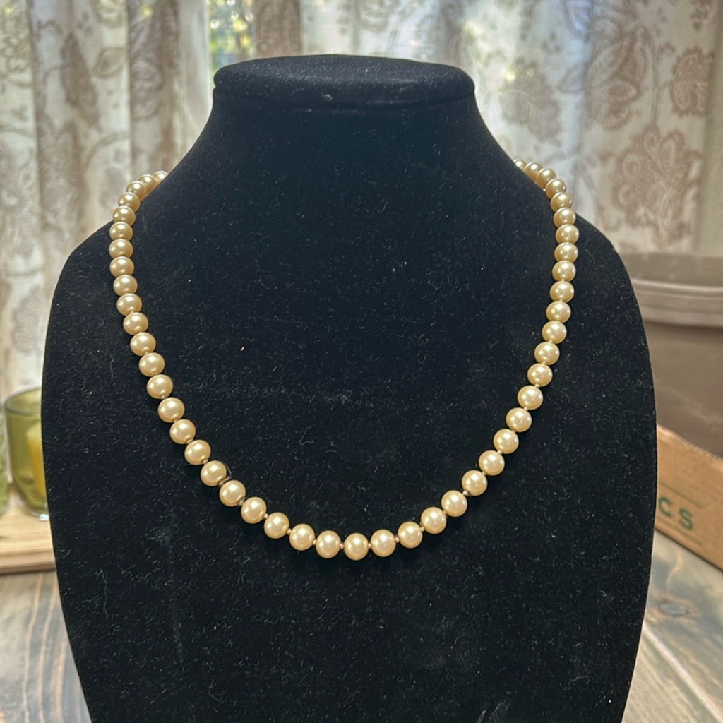 Vintage Panetta Single Strand Faux Pearls